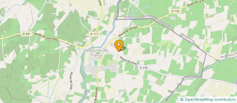 localisation de l'entreprise MONSIEUR LOIC MARTIN  LA BAUME DE TRANSIT