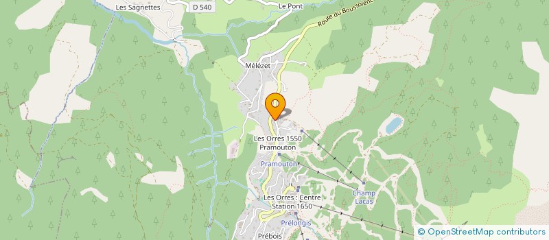 localisation de l'entreprise MONSIEUR LOIC PAGET  LES ORRES