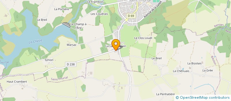 localisation de l'entreprise MONSIEUR LOIC PELLERIN à SAINT-THURIAL