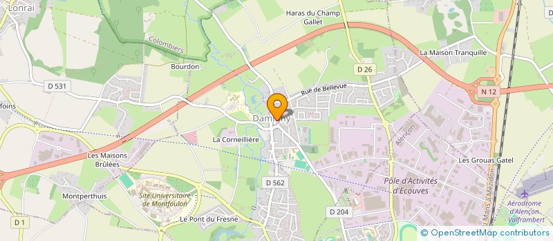 localisation de l'entreprise MONSIEUR LOIC POTEL à DAMIGNY
