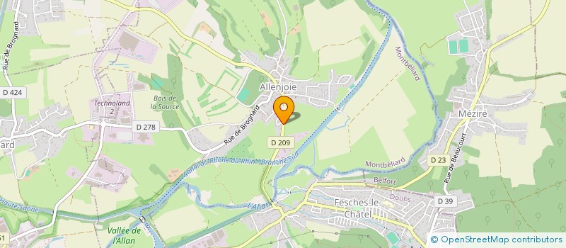 localisation de l'entreprise MONSIEUR LOIC POVEDA  ALLENJOIE