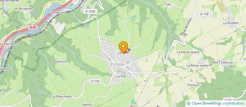 localisation de l'entreprise MONSIEUR LOIC RONDET  ECHALAS