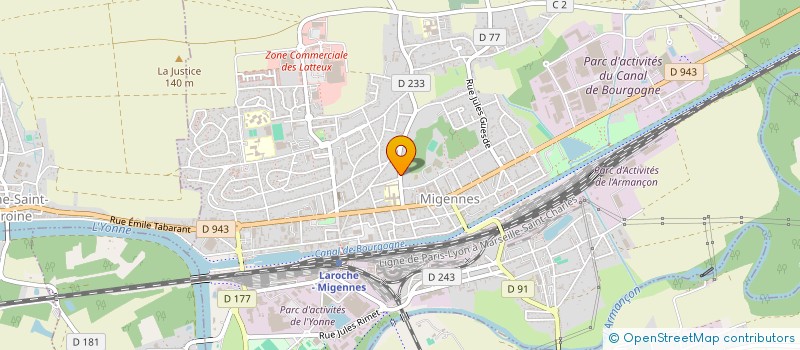 localisation de l'entreprise MONSIEUR LOIC THEVENIN  MIGENNES