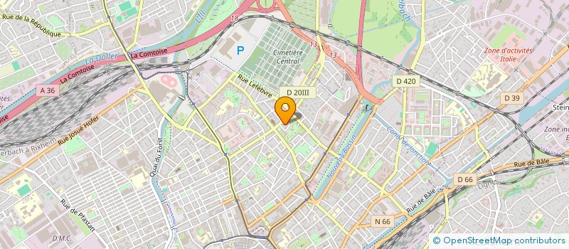 localisation de l'entreprise MONSIEUR LOKMANE OUDINA  MULHOUSE