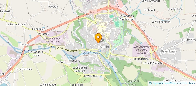 localisation de l'entreprise MONSIEUR LOMIG BECOUARN à JOSSELIN