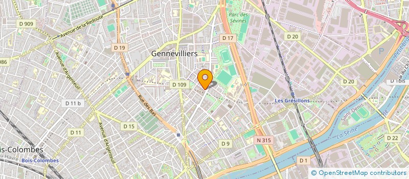 localisation de l'entreprise MONSIEUR LONG WU à GENNEVILLIERS