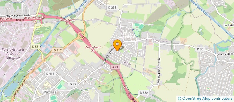 localisation de l'entreprise MONSIEUR LORENZO TAVERNIER  DOUAI