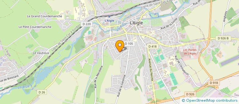 localisation de l'entreprise MONSIEUR LORIC GUIOT à L'AIGLE