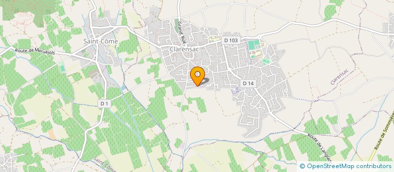 localisation de l'entreprise MONSIEUR LORIS DE ORO à CLARENSAC