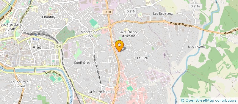 localisation de l'entreprise MONSIEUR LORIS HUGON  ALES