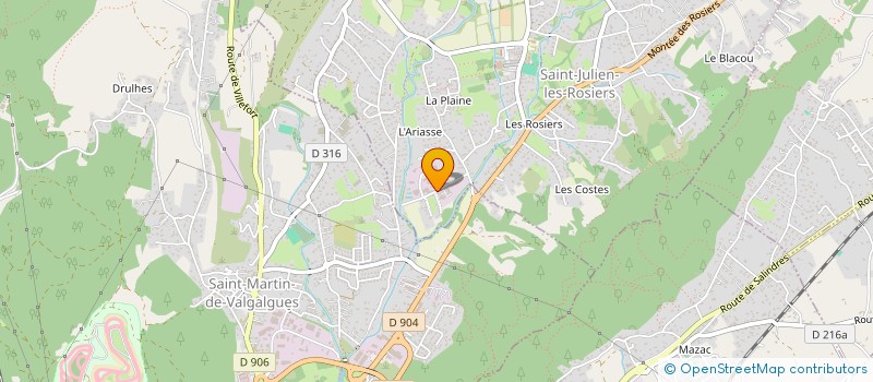 localisation de l'entreprise MONSIEUR LORIS VALENTINI  SAINT-JULIEN-LES-ROSIERS