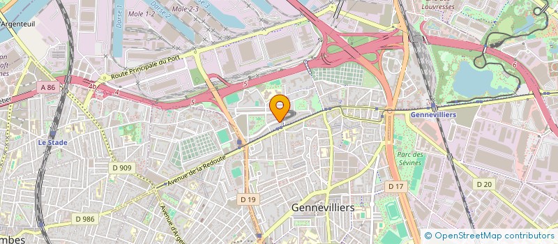 localisation de l'entreprise MONSIEUR LOSSENI KONE à GENNEVILLIERS