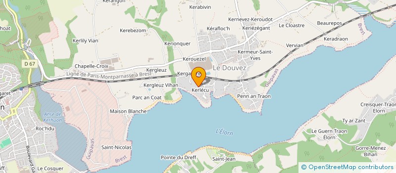 localisation de l'entreprise MONSIEUR LOUEN PINPIN  GUIPAVAS