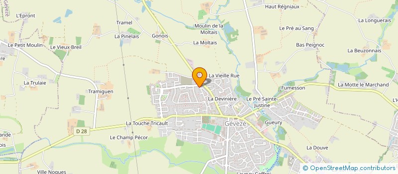 localisation de l'entreprise MONSIEUR LOUIS BARBIER  GEVEZE