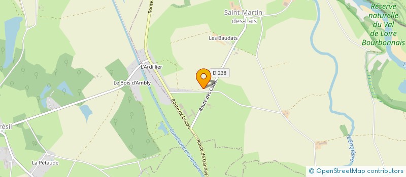 localisation de l'entreprise MONSIEUR LOUIS BARDET  SAINT-MARTIN-DES-LAIS