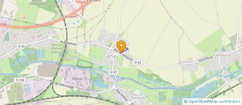 localisation de l'entreprise MONSIEUR LOUIS BECU  FEUCHY