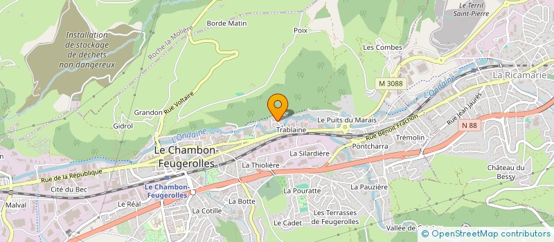 localisation de l'entreprise MONSIEUR LOUIS BERNARD à LE CHAMBON-FEUGEROLLES