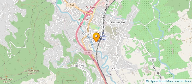 localisation de l'entreprise MONSIEUR LOUIS BERNARD  SOLLIES-PONT