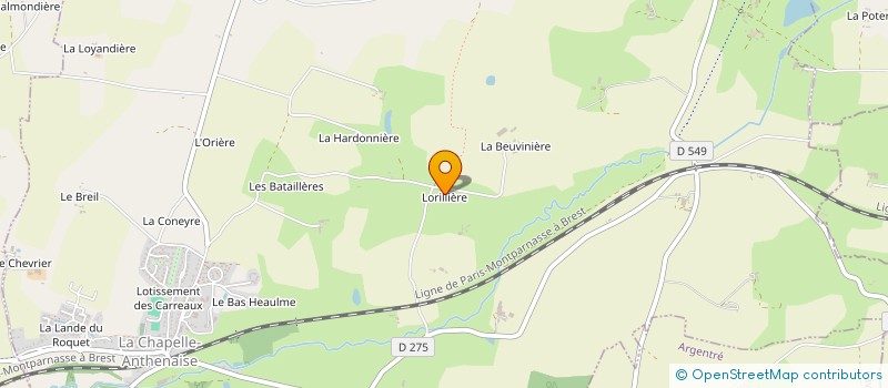 localisation de l'entreprise MONSIEUR LOUIS BESNIER  LA CHAPELLE-ANTHENAISE