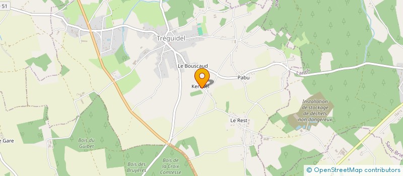 localisation de l'entreprise MONSIEUR LOUIS BESSIERES  TREGUIDEL