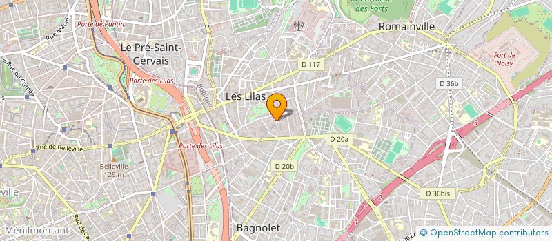 localisation de l'entreprise MONSIEUR LOUIS BLANCHOT à LES LILAS