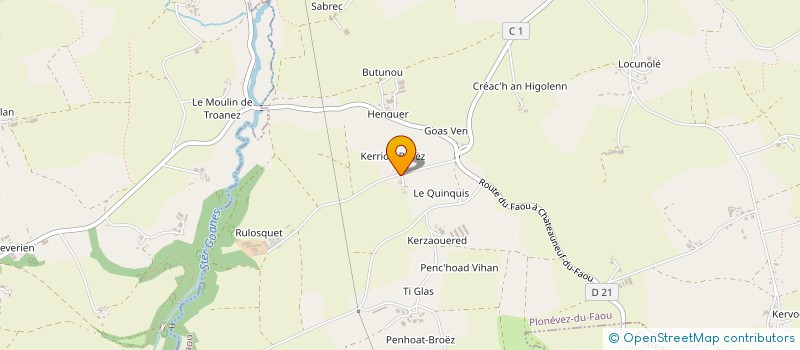 localisation de l'entreprise MONSIEUR LOUIS BLEUZEN  PLONEVEZ-DU-FAOU