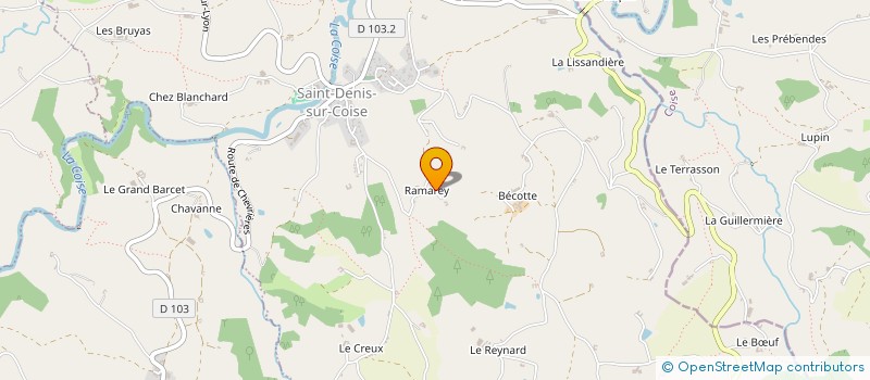 localisation de l'entreprise MONSIEUR LOUIS BORDET  SAINT-DENIS-SUR-COISE