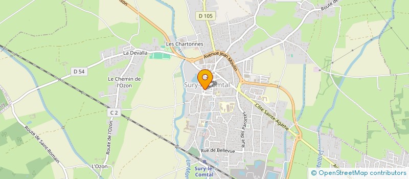 localisation de l'entreprise MONSIEUR LOUIS BOUFFERET  SURY-LE-COMTAL