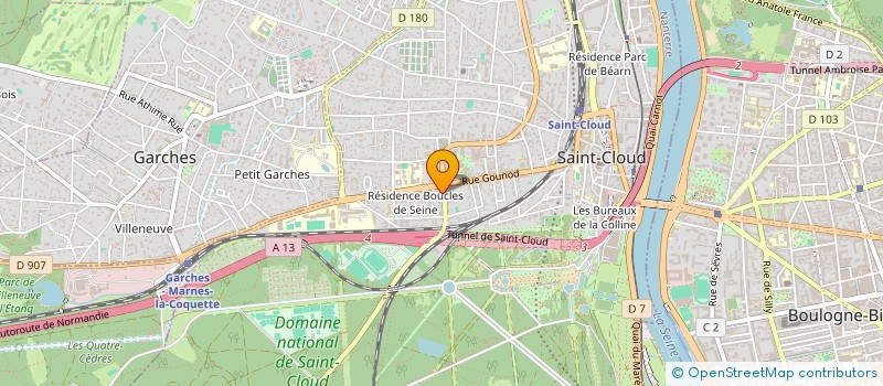 localisation de l'entreprise MONSIEUR LOUIS BOULANGER à SAINT-CLOUD