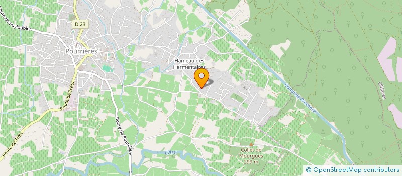 localisation de l'entreprise MONSIEUR LOUIS BOURE  POURRIERES