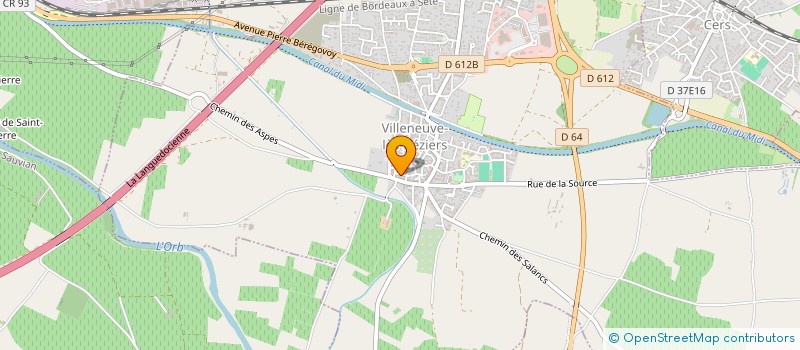 localisation de l'entreprise MONSIEUR LOUIS BOUSQUET à VILLENEUVE-LES-BEZIERS