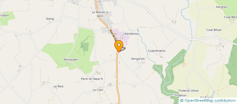 localisation de l'entreprise MONSIEUR LOUIS CARIOU  PLONEVEZ DU FAOU