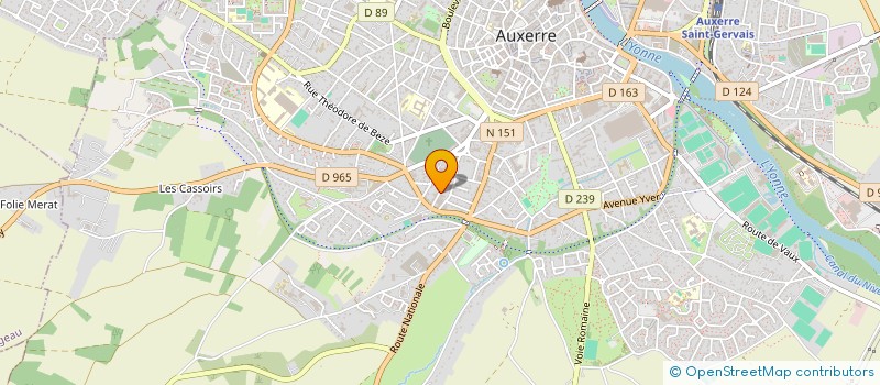 localisation de l'entreprise MONSIEUR LOUIS CHEVALIER à AUXERRE