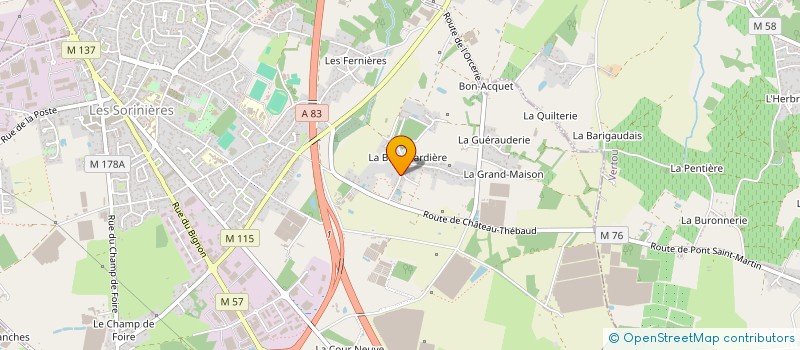 localisation de l'entreprise MONSIEUR LOUIS CLAQUIN à SORINIERES (LES)