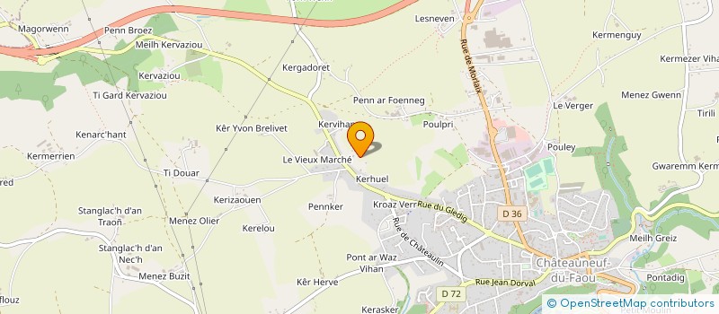 localisation de l'entreprise MONSIEUR LOUIS COLLEOC à CHATEAUNEUF-DU-FAOU