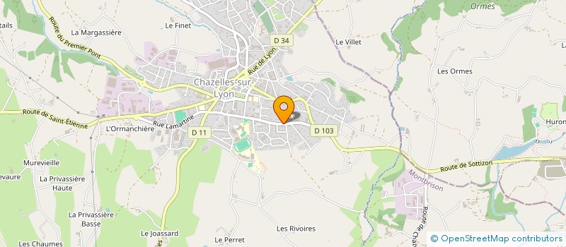 localisation de l'entreprise MONSIEUR LOUIS DALLERY  CHAZELLES SUR LYON