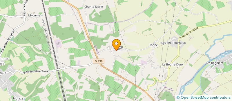 localisation de l'entreprise MONSIEUR LOUIS DU REAU DE LA GAIGNONNIERE  VINDELLE