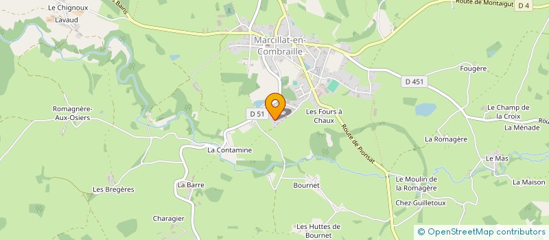 localisation de l'entreprise MONSIEUR LOUIS DUBOST  MARCILLAT-EN-COMBRAILLE