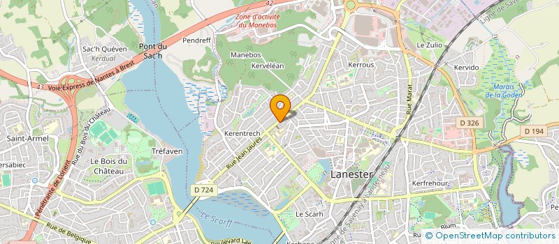 localisation de l'entreprise MONSIEUR LOUIS DUGOR  LANESTER