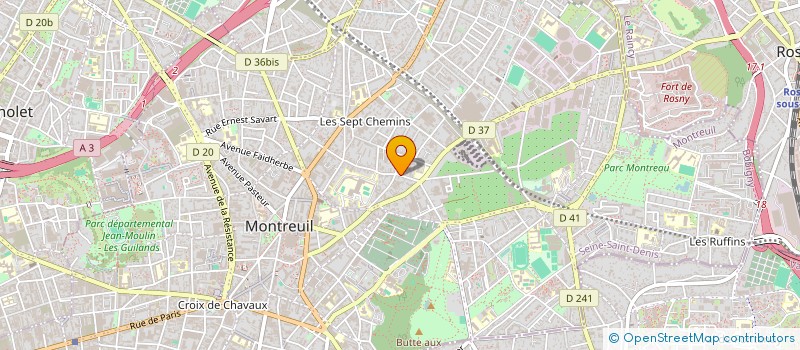 localisation de l'entreprise MONSIEUR LOUIS DUNBAR à MONTREUIL