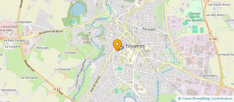 localisation de l'entreprise MONSIEUR LOUIS-FERDINAND VASSE à FOUGERES