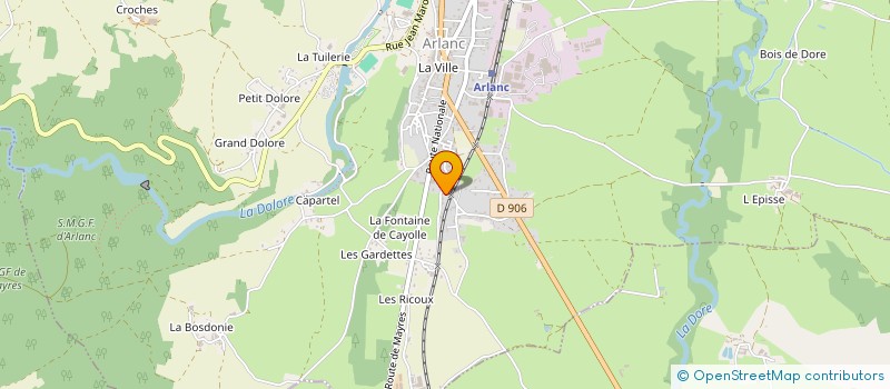 localisation de l'entreprise MONSIEUR LOUIS FRANCOIS  ARLANC