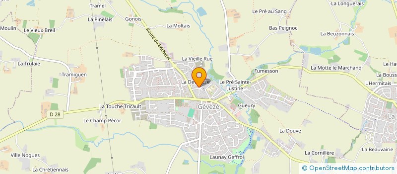 localisation de l'entreprise MONSIEUR LOUIS GAUBERT  GEVEZE