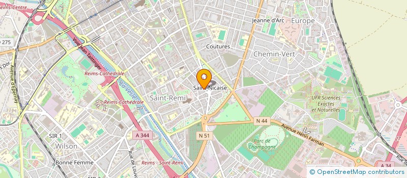 localisation de l'entreprise MONSIEUR LOUIS-GAUTIER ARMAND THIERY  REIMS