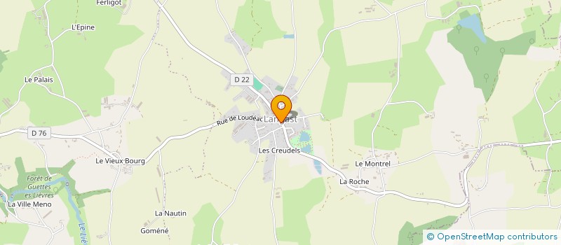 localisation de l'entreprise MONSIEUR LOUIS GAUVRY  PLOUGUENAST-LANGAST