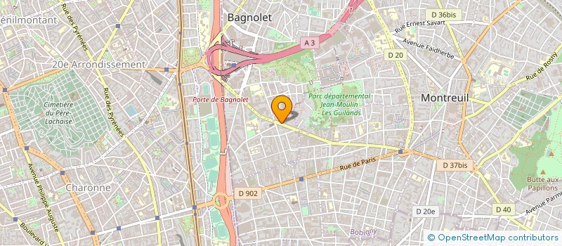 localisation de l'entreprise MONSIEUR LOUIS GERRIN à BAGNOLET
