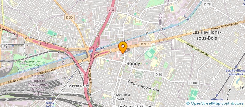 localisation de l'entreprise MONSIEUR LOUIS GUERRIER  BONDY