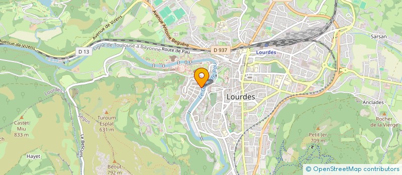 localisation de l'entreprise MONSIEUR LOUIS GUINGUENE  LOURDES