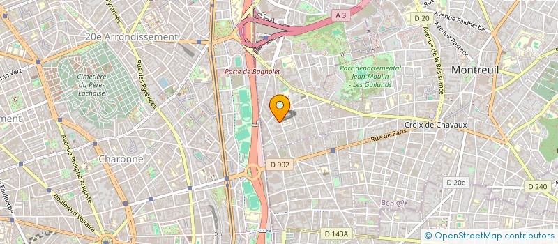 localisation de l'entreprise MONSIEUR LOUIS JACQUES MICHEL DOUCET  BAGNOLET