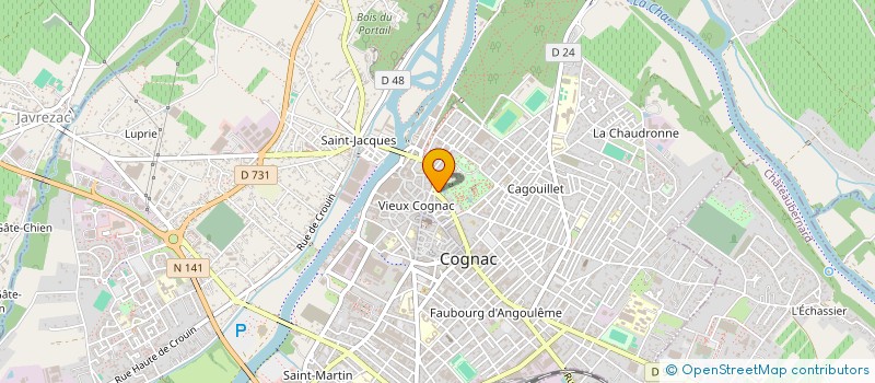 localisation de l'entreprise MONSIEUR LOUIS JEHANNO à COGNAC